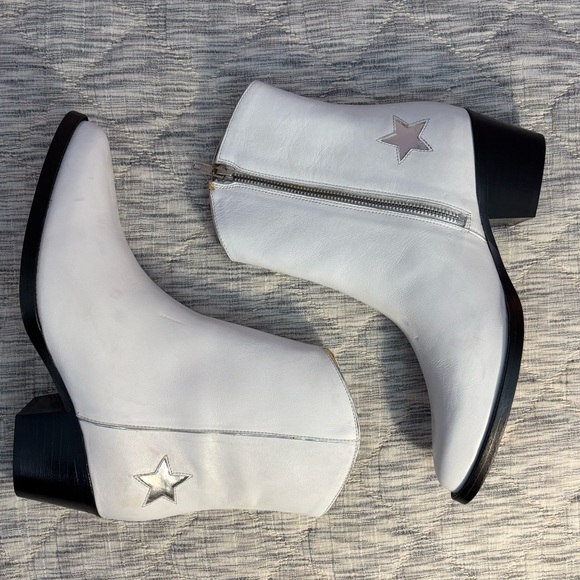 Thursday Boot Company Country Star White Western Leather Boots Size 8 - - Picture 3 of 11